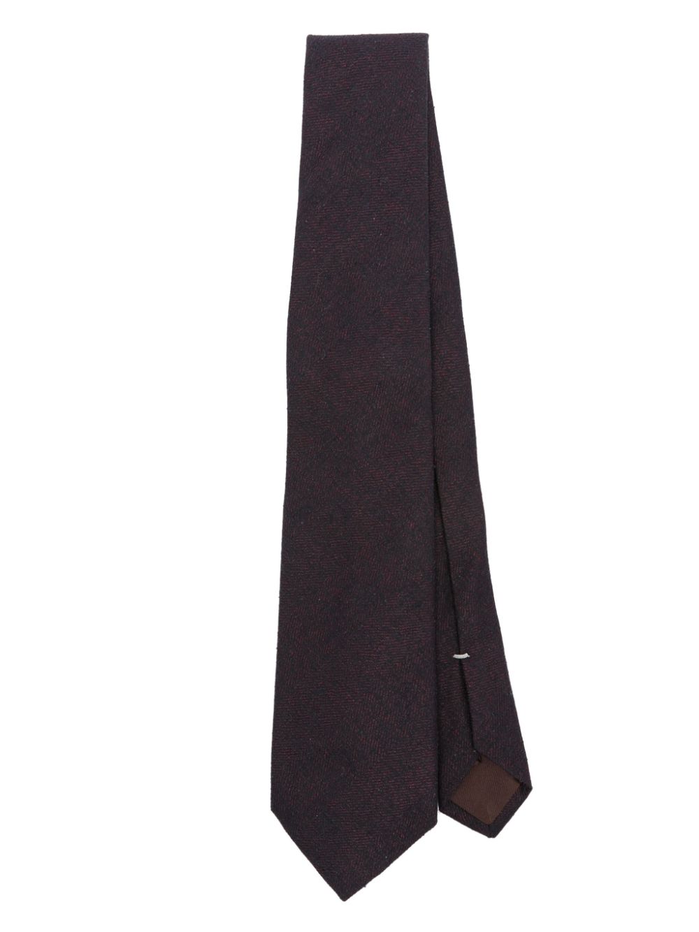 Canali Patterned-jacquard Silk Tie In Brown