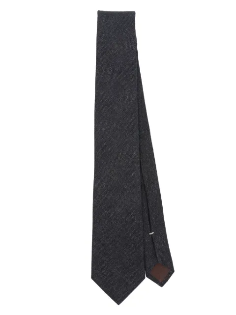 Canali patterned-jacquard silk tie