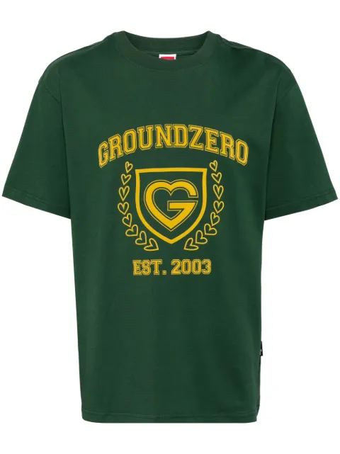 Ground Zero logo-print cotton T-shirt