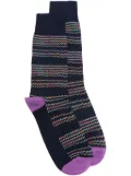 Paul Smith chevron-pattern cotton blend socks - Blue