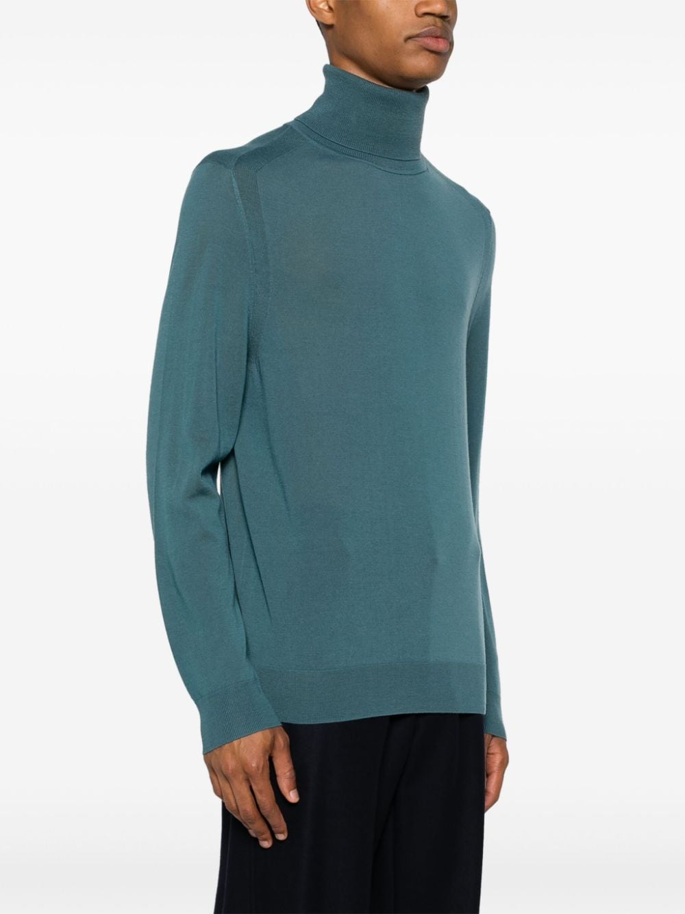 Shop Paul Smith Roll-neck Wool Jumper In 蓝色