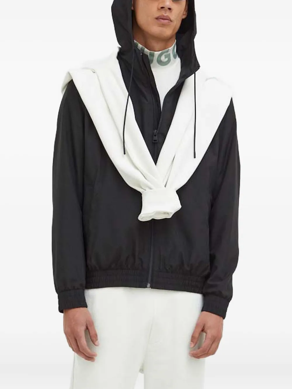 HUGO drawstring hooded sweatshirt - Verde