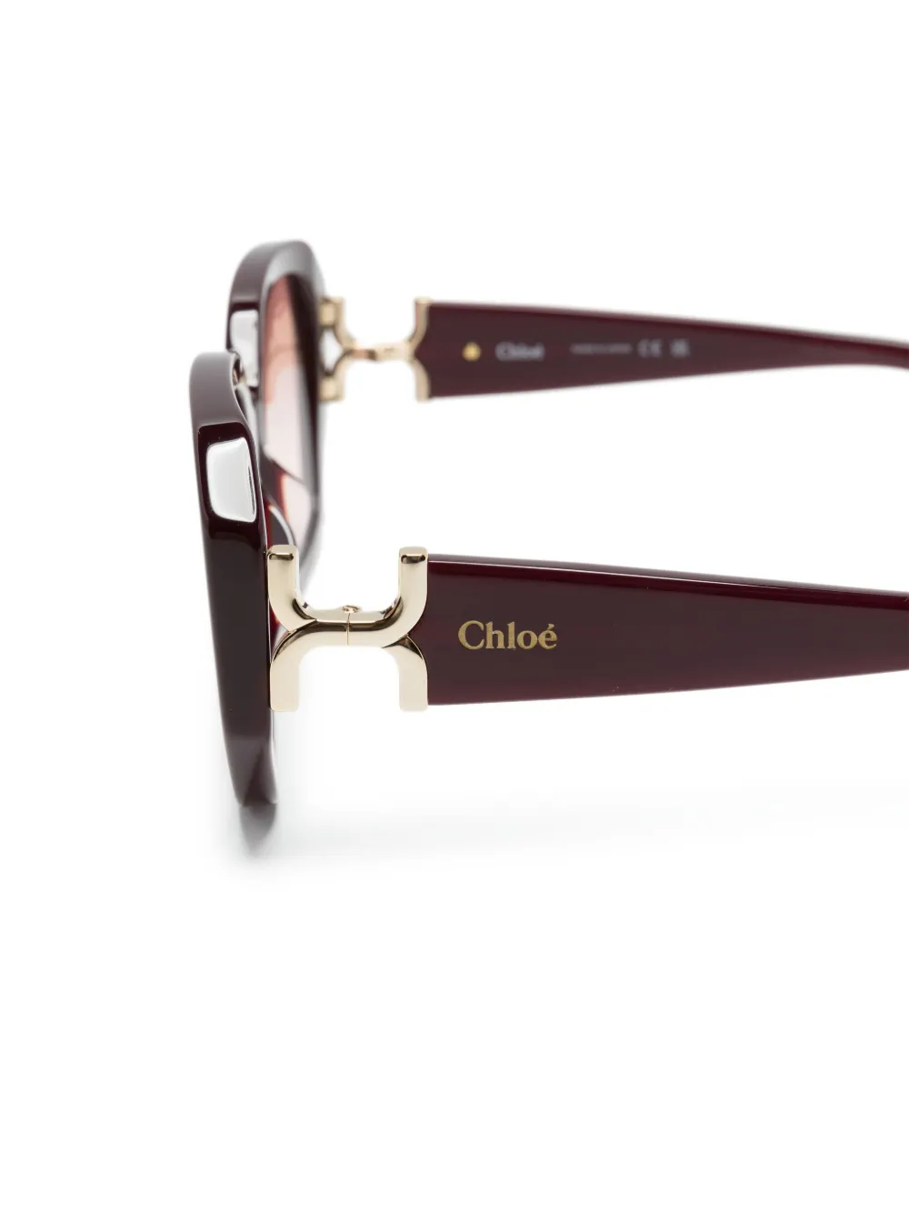 Chloé Eyewear Marcie zonnebril met vierkant montuur Rood