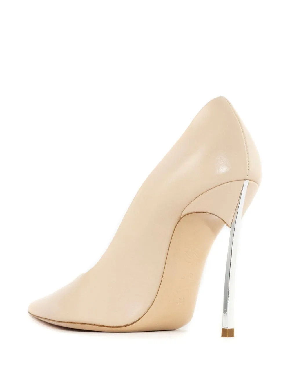 Casadei pointed-toe metallic-heel pumps Neutrals