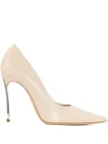Casadei pointed-toe metallic-heel pumps - Neutrals