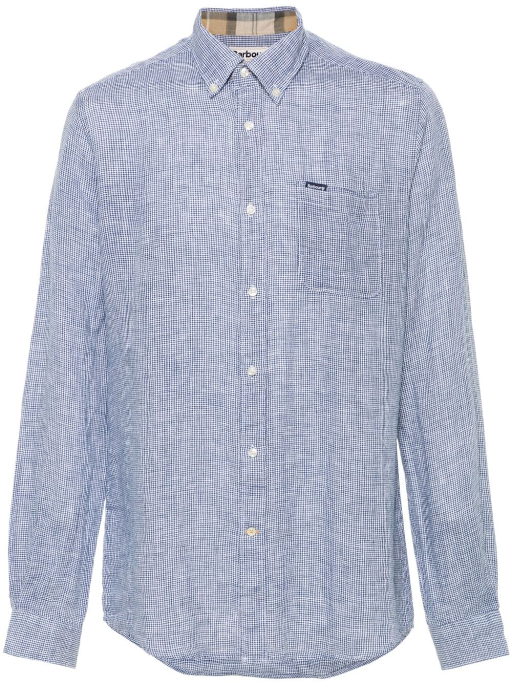 Barbour linen checked shirt - Blu