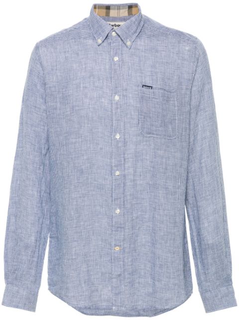 Barbour linen checked shirt