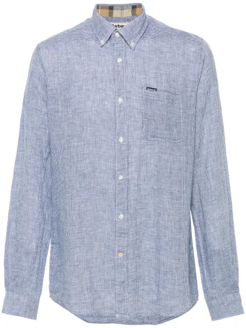 Barbour linen checked shirt