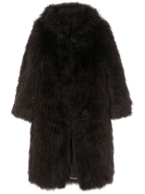 Liska press-stud shearling coat