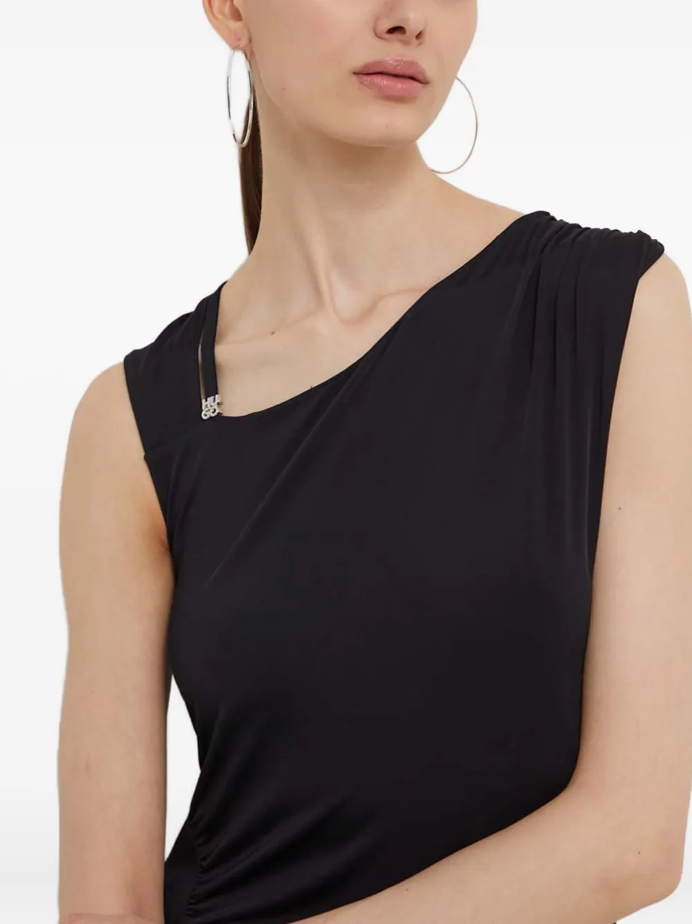 HUGO Top met ruches Zwart