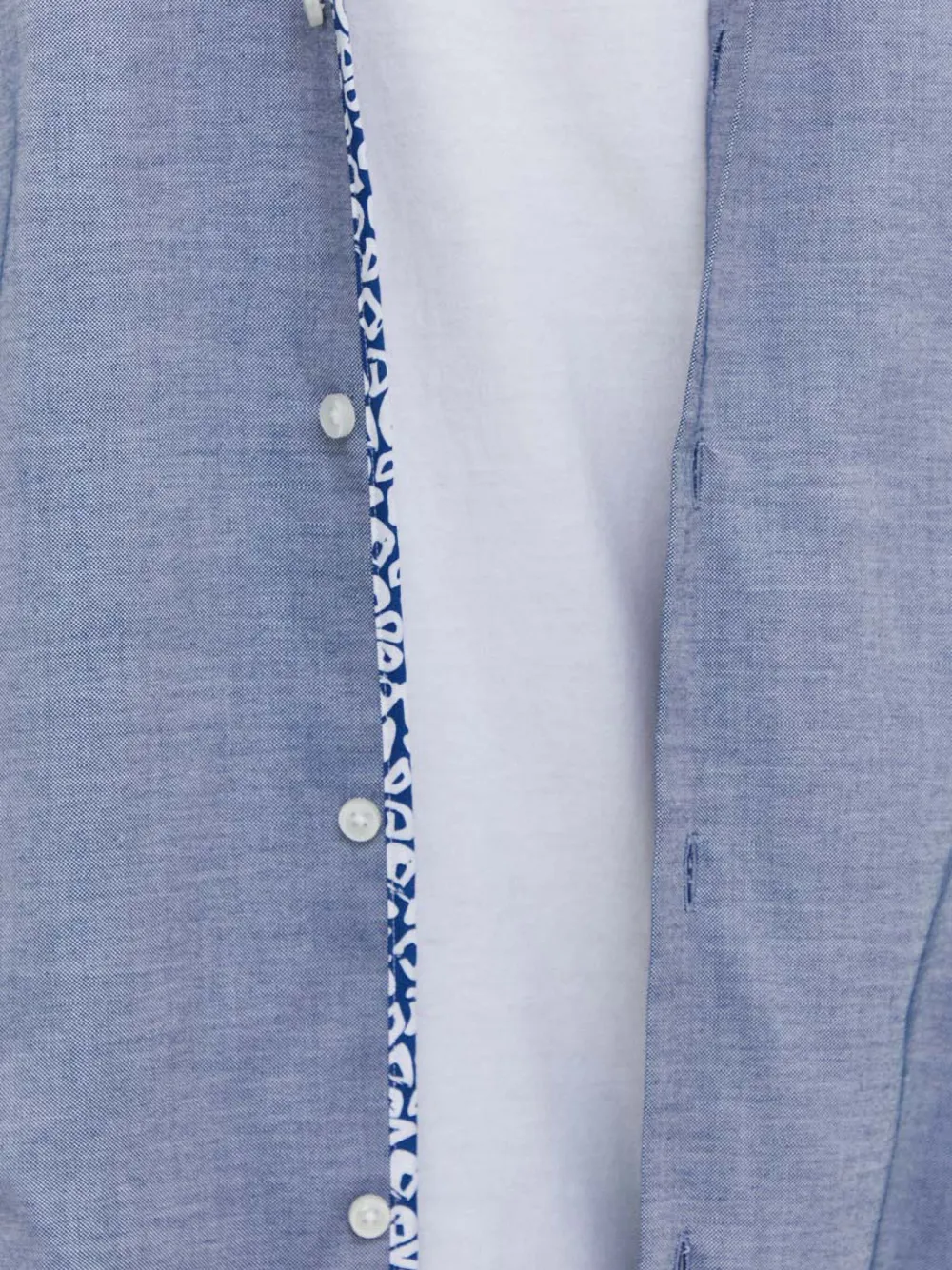 HUGO Overhemd met knopen en patroon Blauw