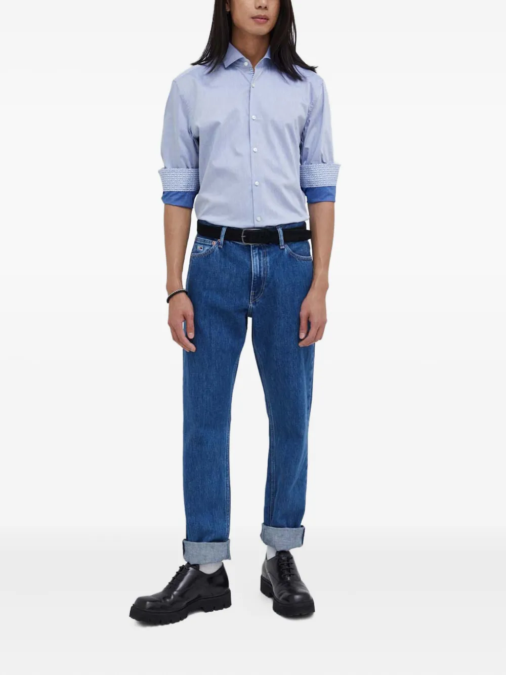 HUGO patterned-cuff shirt | Image 2