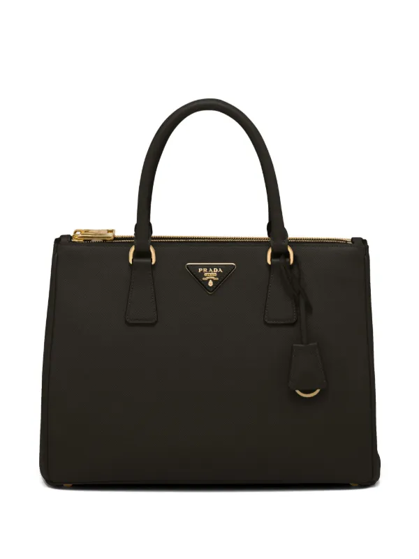 Prada Large Galleria Leather Tote Bag | Black | FARFETCH AO