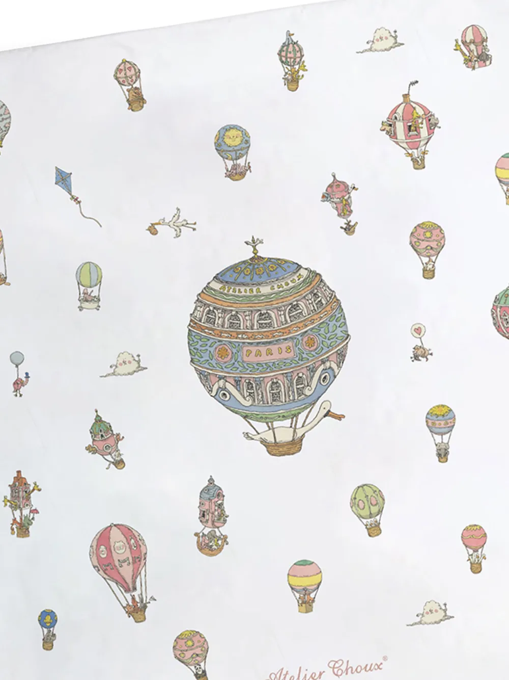 Atelier Choux Balloon And Carousel Changing Mat Set In White