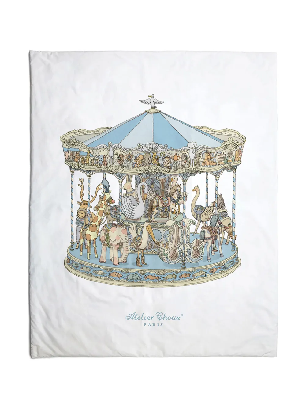 Atelier Choux Balloon And Carousel Changing Mat Set In White