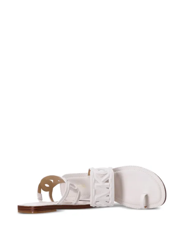 Michael Kors Alma Leather Sandals | White | FARFETCH JO