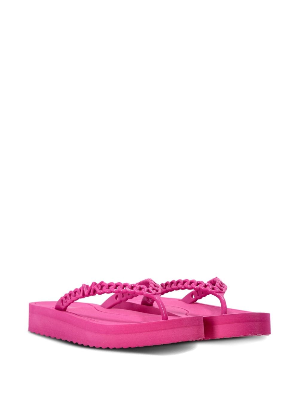 Shop Michael Kors Zaza Flatform Flip Flops In Pink