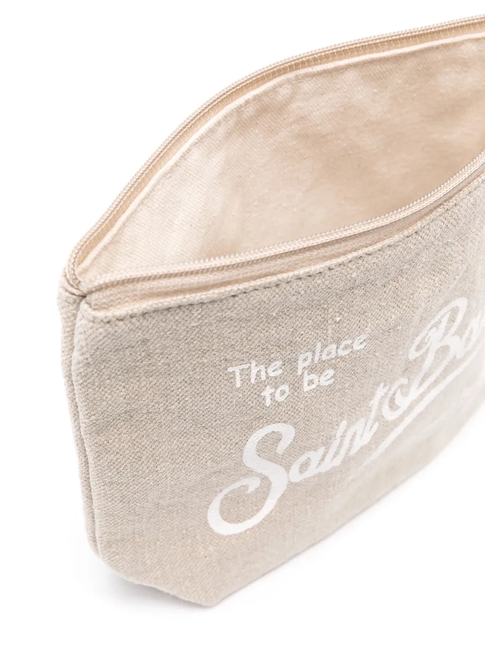 ショルダーバッグ MC2 SAINT BARTH Aline linen clutch Aline Beige Linen Clutch with Embroidered Logo – Vittoriocitro