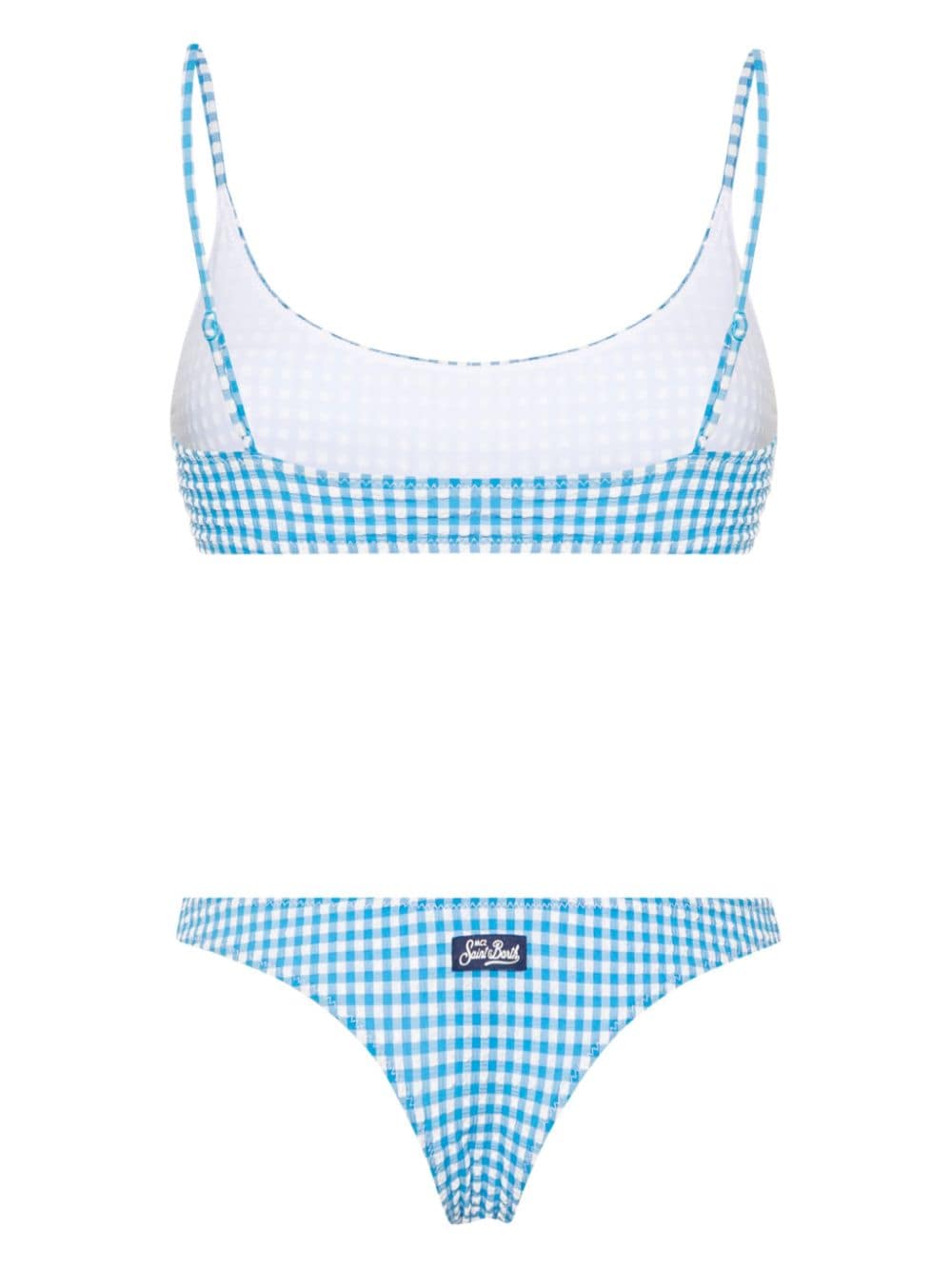 MC2 Saint Barth Naomi gingham-check bikini set - Blauw