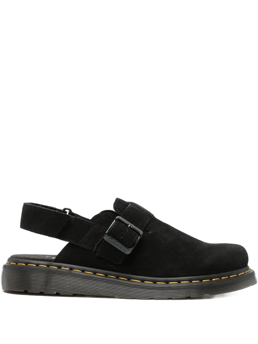 Dr. Martens suede flat mules Black