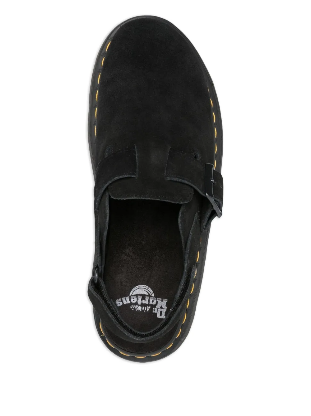 Dr. Martens suede flat mules Black