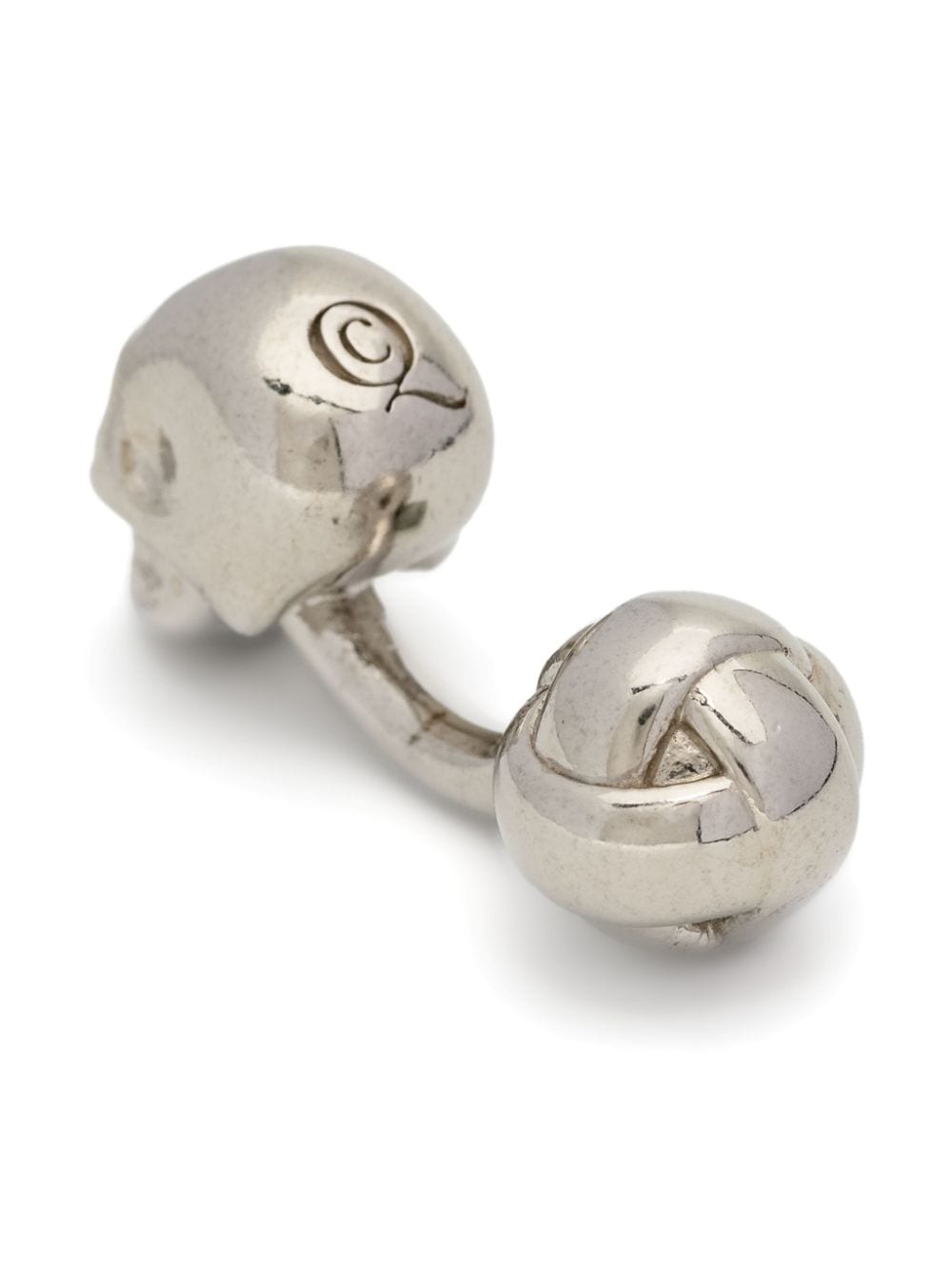Alexander McQueen Metalen manchetknopen met doodskop - Metallic