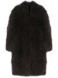 Liska single-breasted shearling coat - Brown