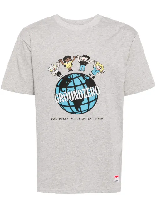 T-shirt en coton à imprimé graphique - Ground Zero - Modalova