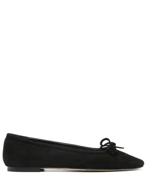 Aeyde flats de gamuza con detalle de moño