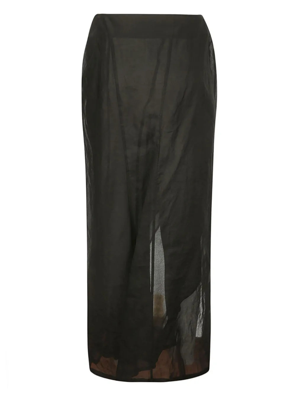 Yohji Yamamoto asymmetric midi skirt - Zwart