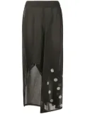 Yohji Yamamoto asymmetric midi skirt - Black