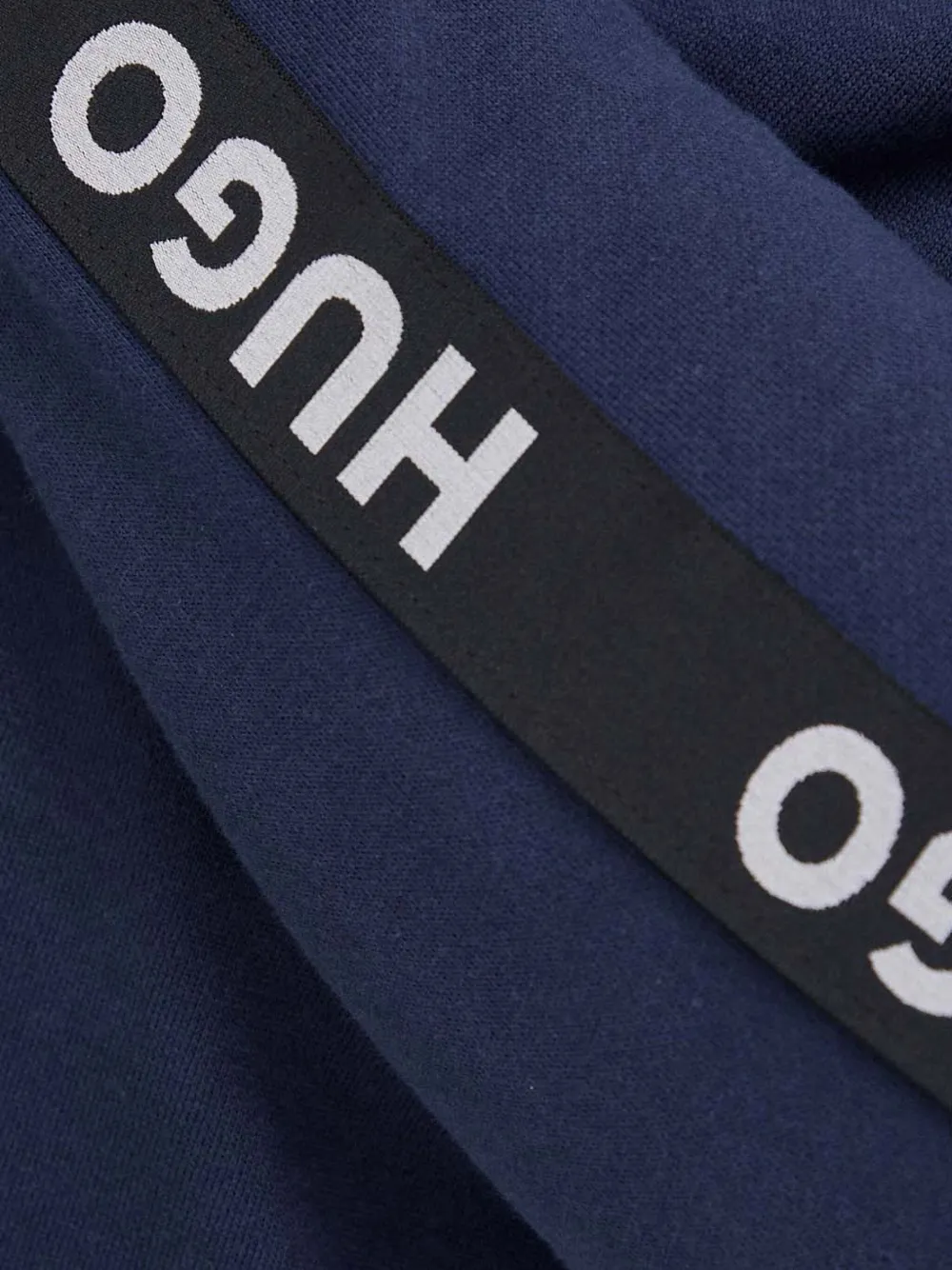 Hugo Boss Logo-tape Sweatshirt In Blue