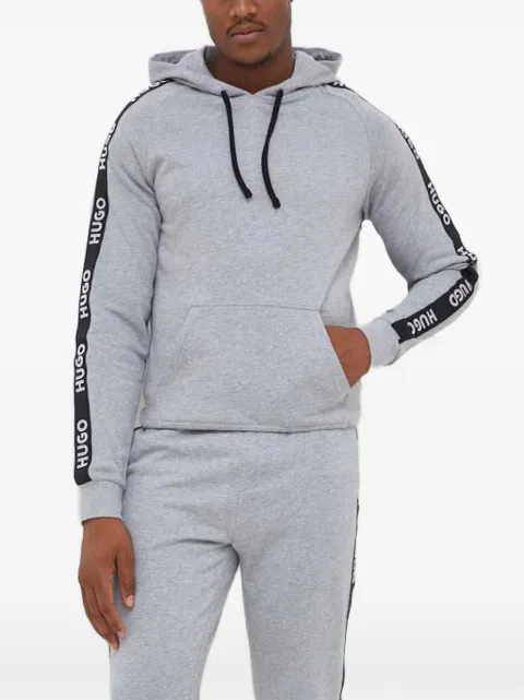 HUGO hooded tape-detail sweatshirt