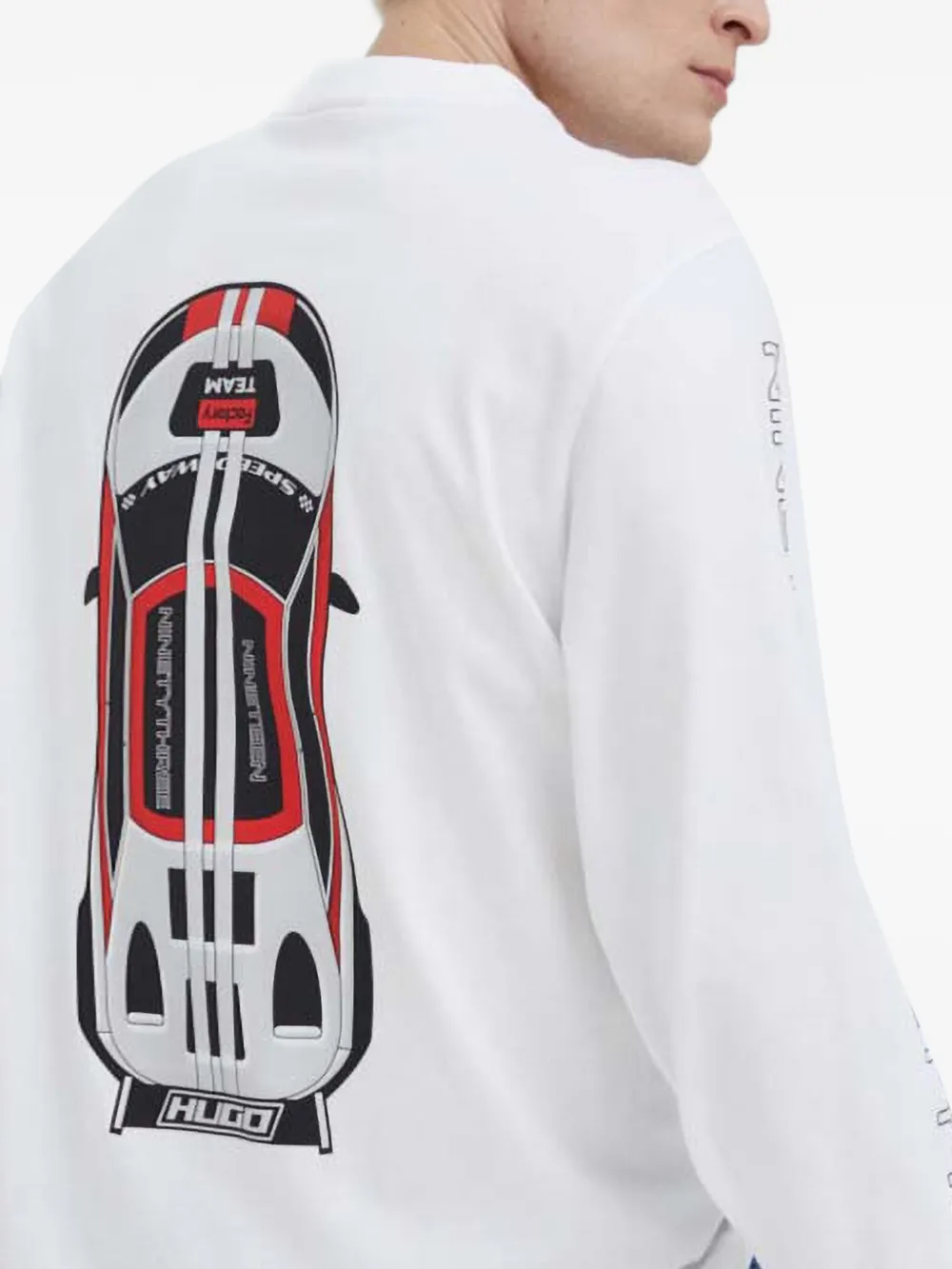 HUGO T-shirt met lange mouwen Wit