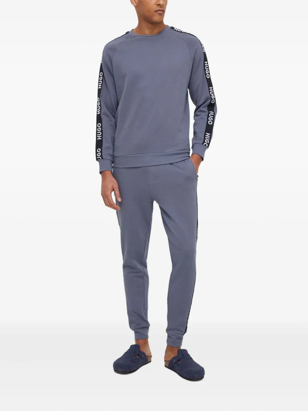HUGO logo-tape sweatshirt - Grijs