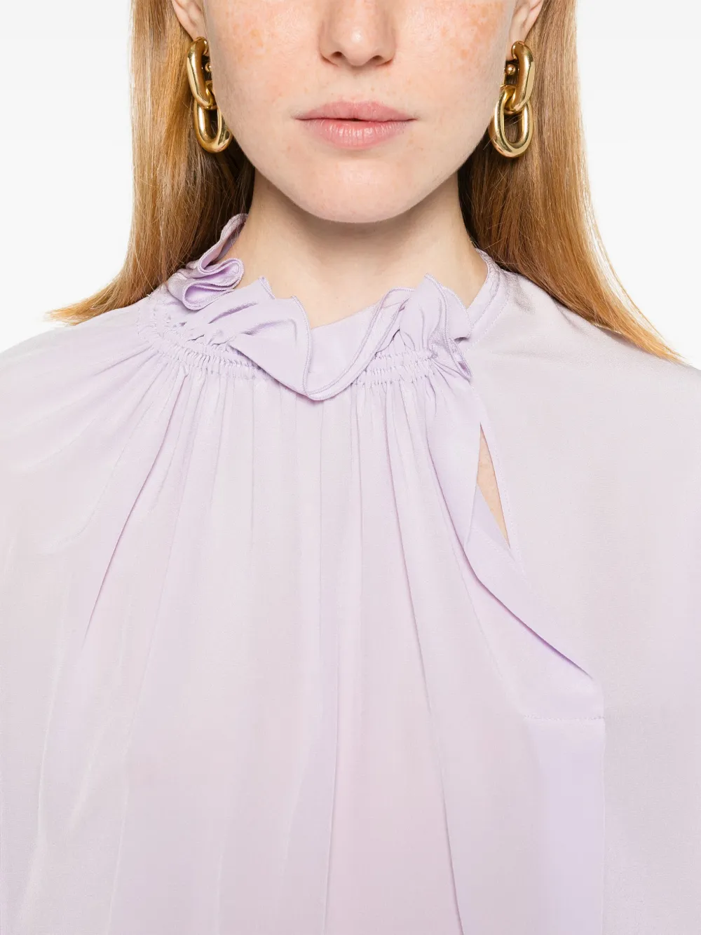 Victoria Beckham Shirt met ruches Paars