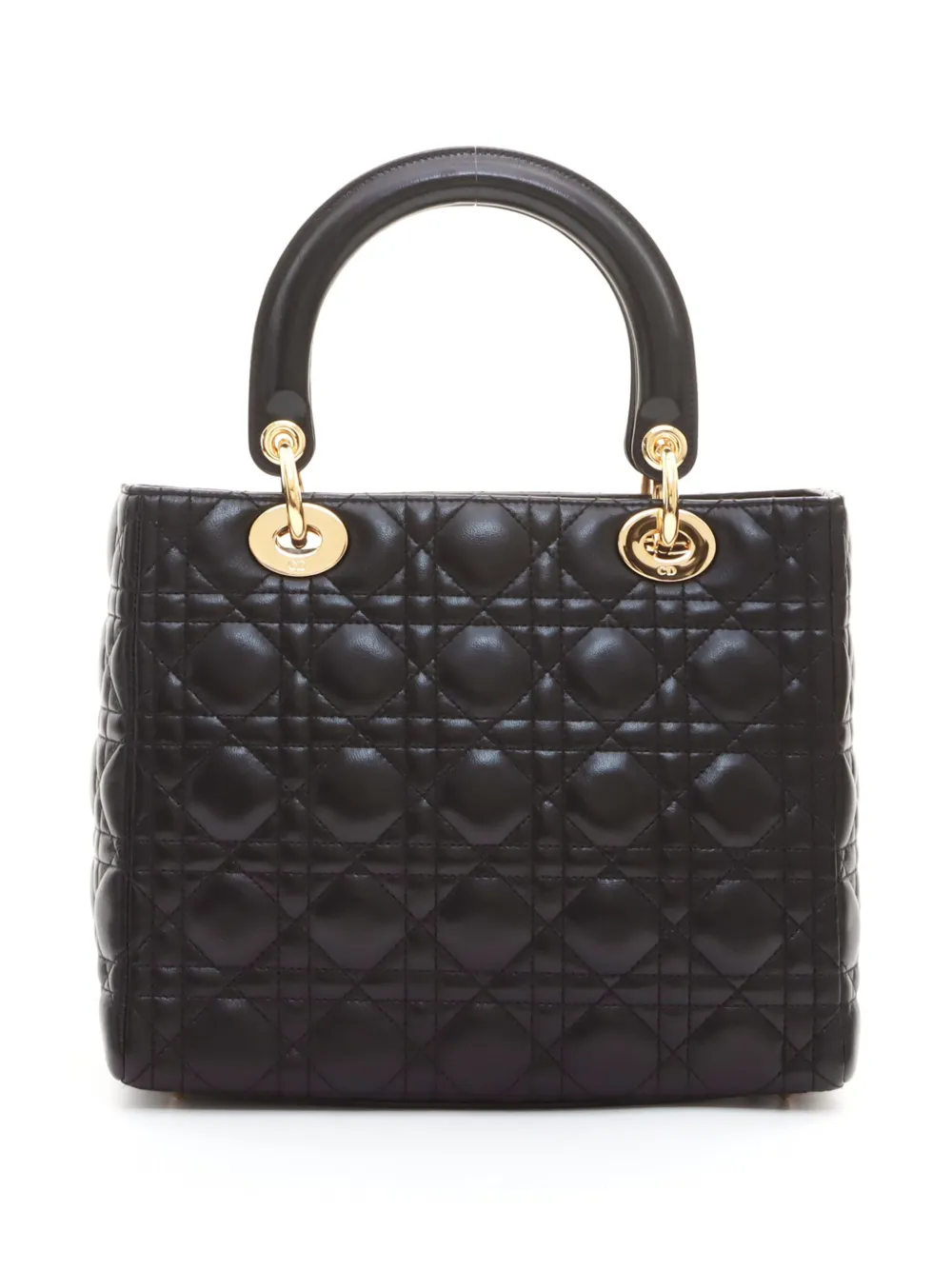 Christian Dior Pre Owned 2007 Medium Lady Dior Handbag Black FARFETCH TR
