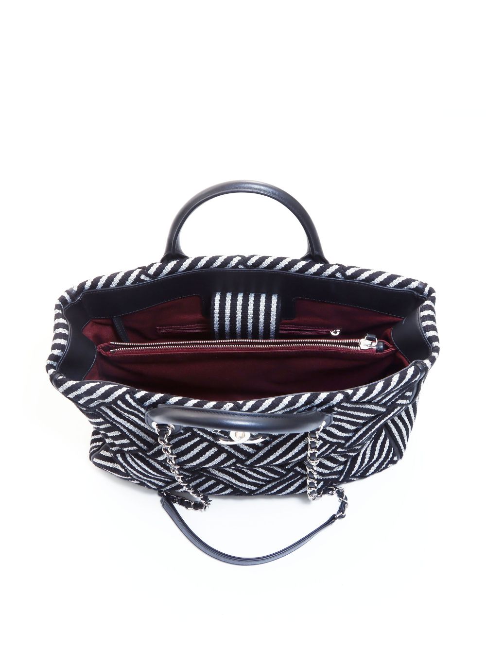 CHANEL 2015-2016 striped two-way bag Women