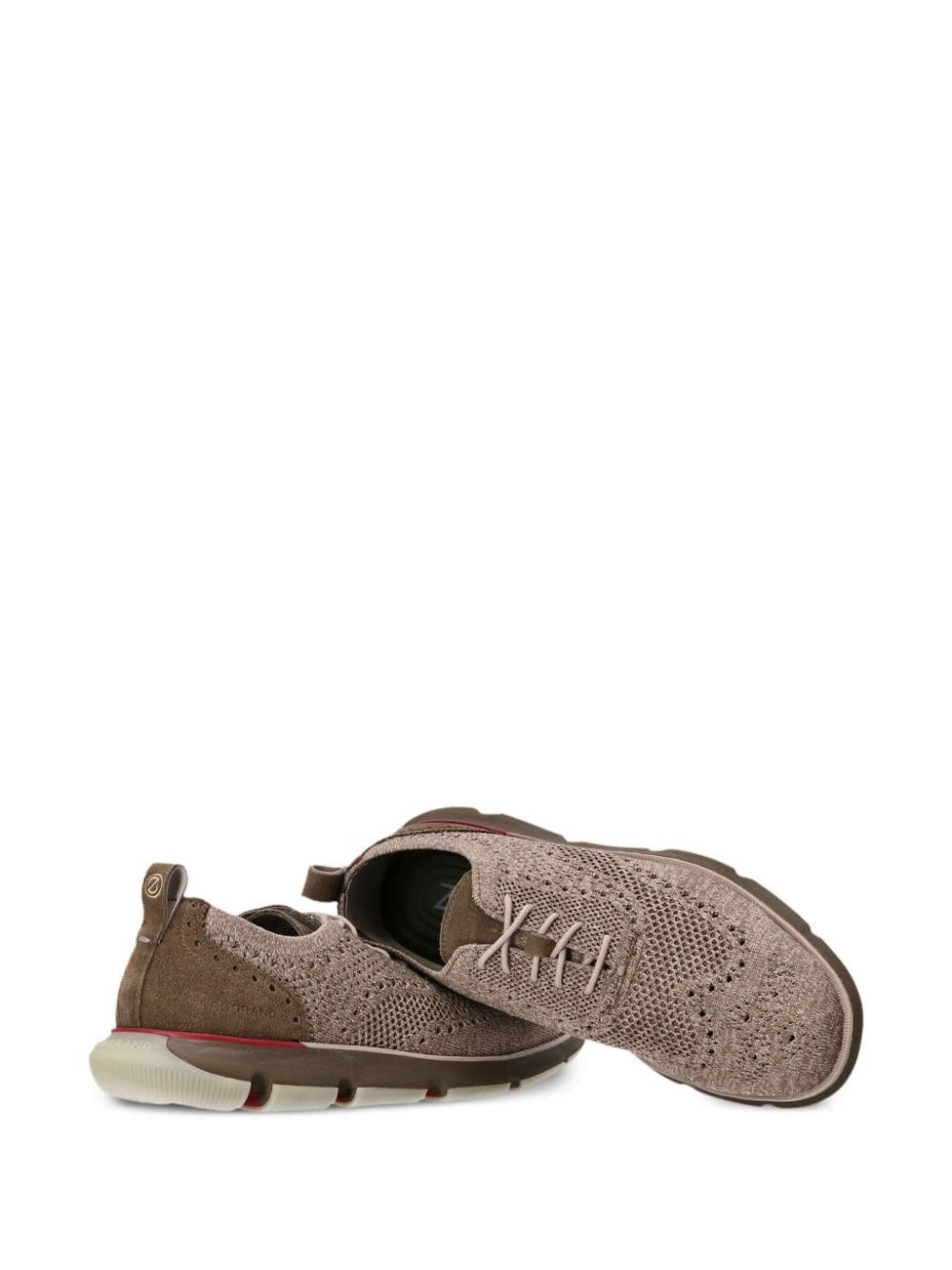 Shop Cole Haan 4.zerøgrand Knitted Oxford Shoes In Neutrals