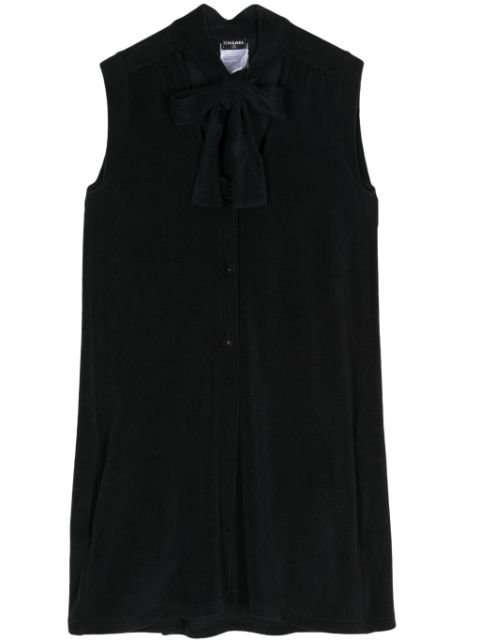 HOT SALE CHANEL 2007 pussy-bow sleeveless minidress Women