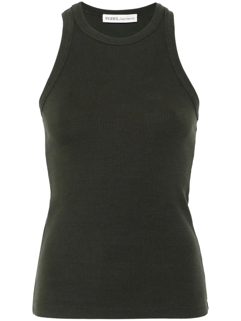 MODES GARMENTS Geribbelde tanktop Groen