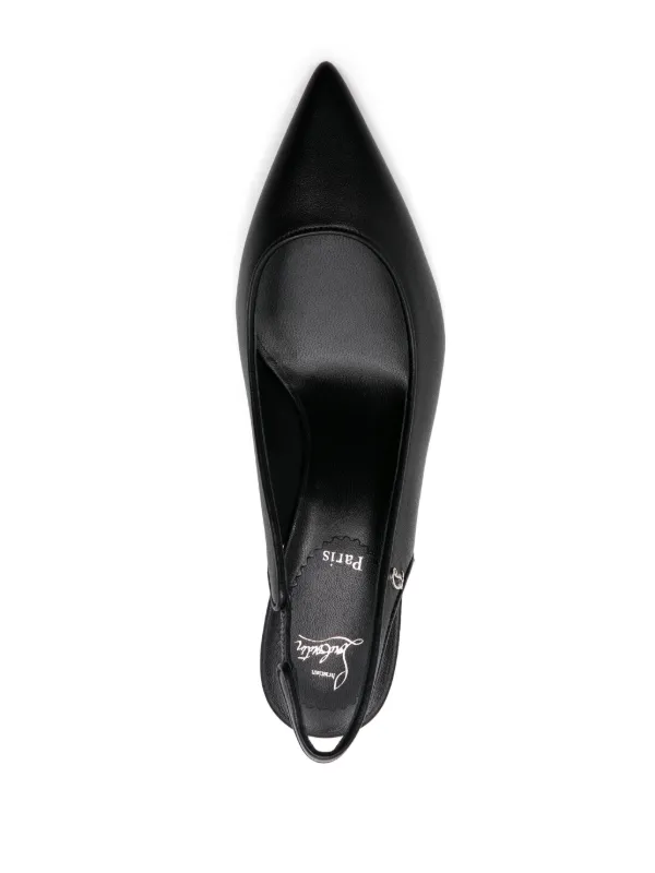 【関税&送料込】Christian Louboutin Black Sporty Kate Slingb Sporty Kate Sling - 55 mm Slingback pumps - Lamb nappa