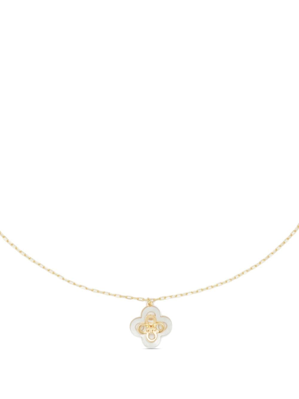 Tory Burch Kira Clover pendant necklace - Goud