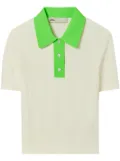 Tory Burch pointelle-knit polo sweater - Green