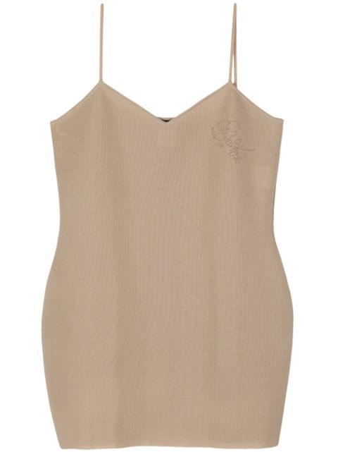 HOT SALE CHANEL 2000s four-leaf clover motif camisole dress Women