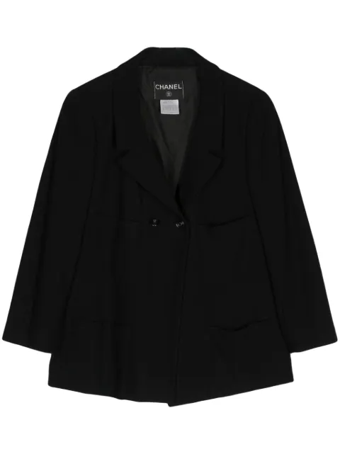 CHANEL Pre-Owned blazer con doble botonadura y solapas de muesca 1999