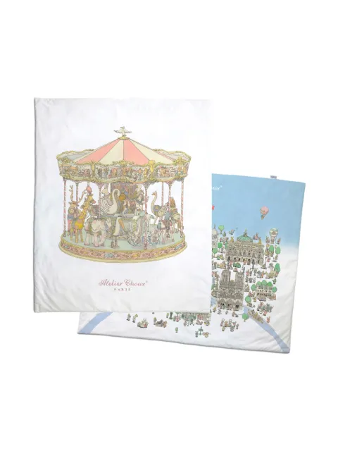Atelier Choux carousel and Paris print two changing mats set