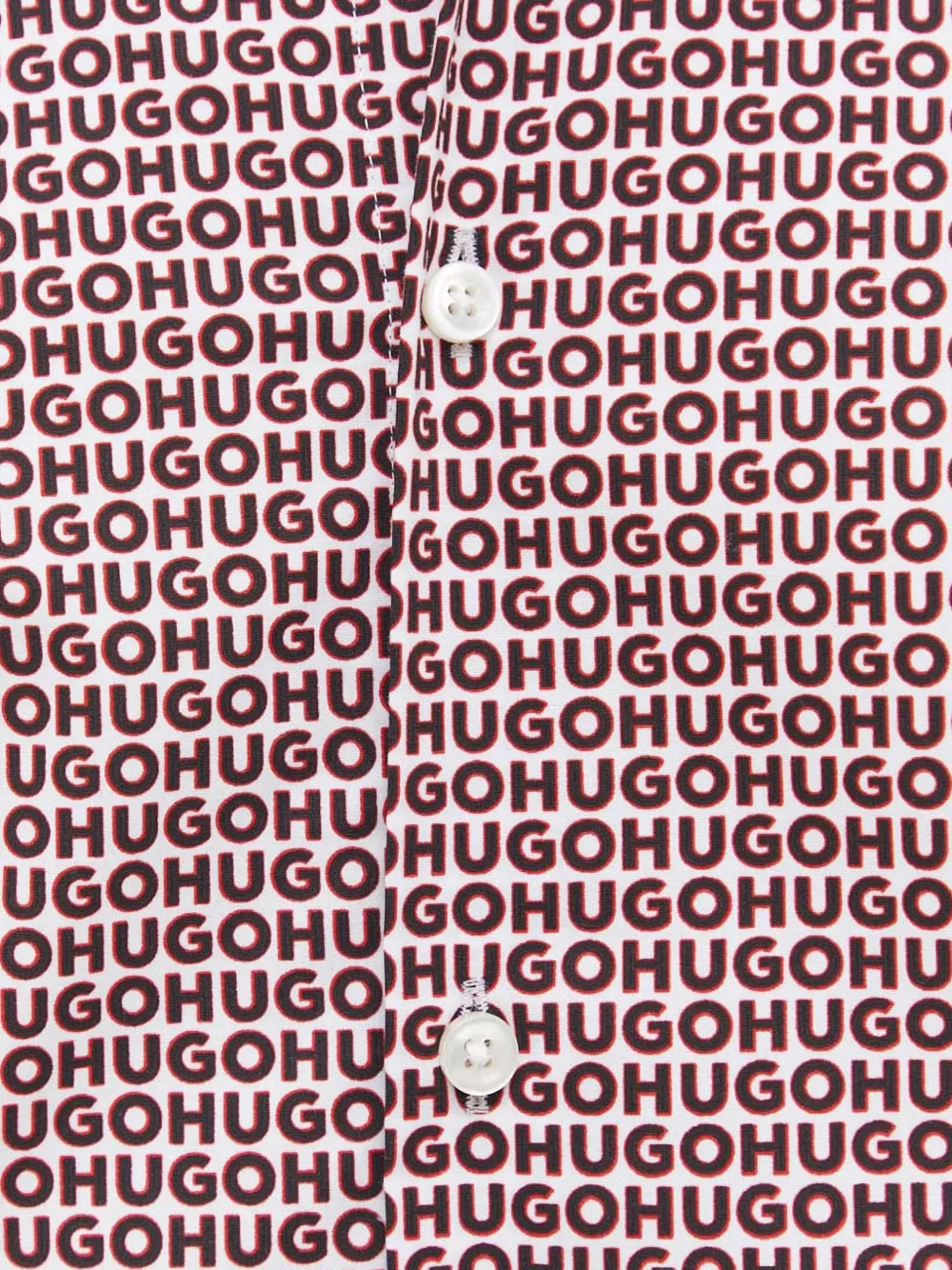 HUGO Overhemd met knopen en logo Wit