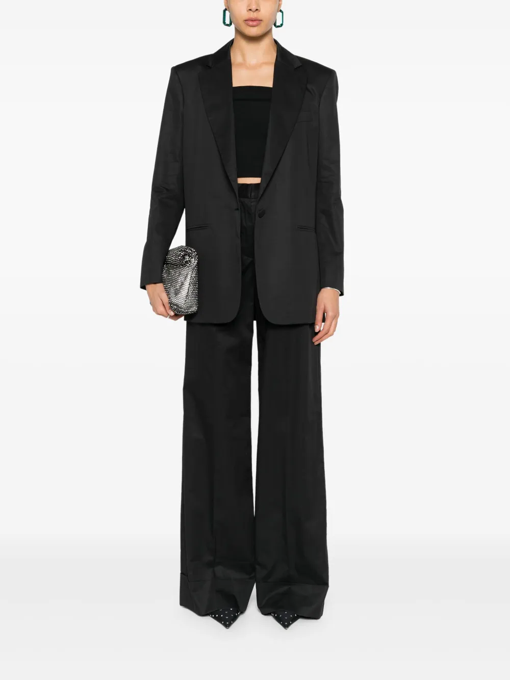 THE ANDAMANE Nathalie straight trousers - Zwart