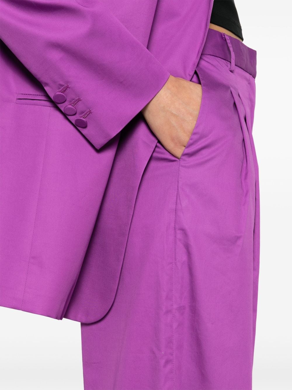 Shop The Andamane Nathalie Straight Trousers In Purple